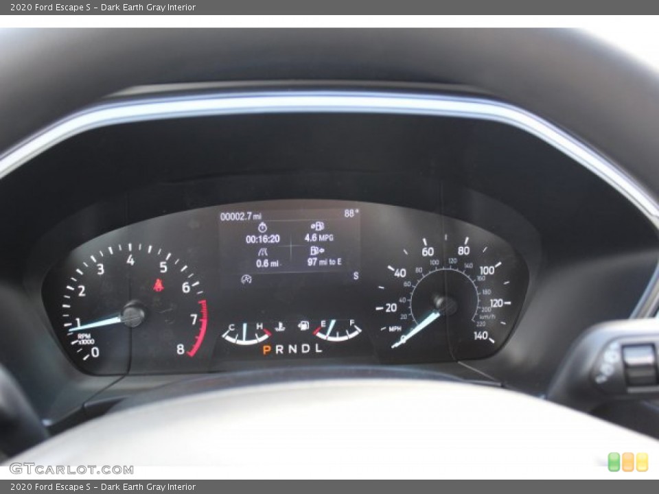 Dark Earth Gray Interior Gauges for the 2020 Ford Escape S #135584614