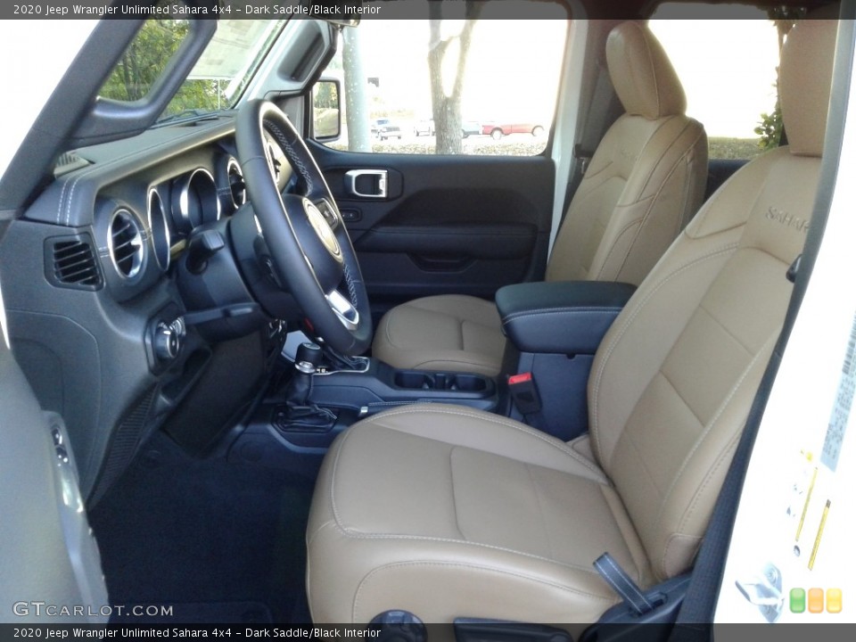 Dark Saddle/Black Interior Front Seat for the 2020 Jeep Wrangler Unlimited Sahara 4x4 #135591097