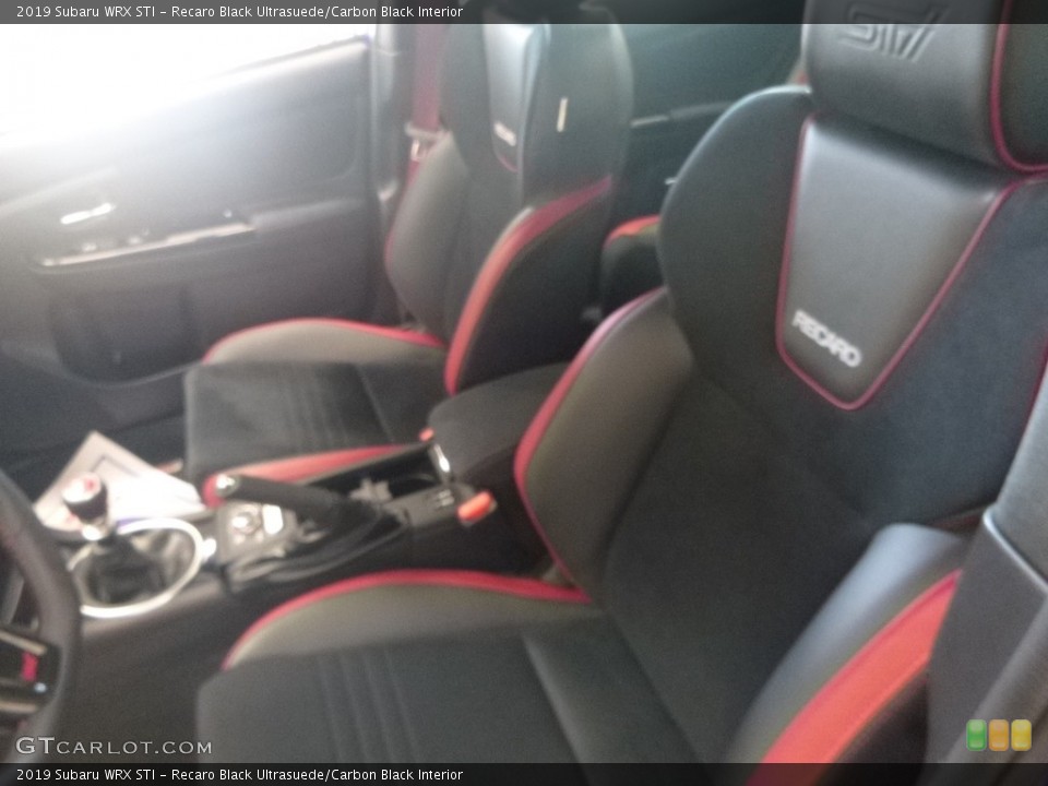 Recaro Black Ultrasuede/Carbon Black Interior Front Seat for the 2019 Subaru WRX STI #135596379