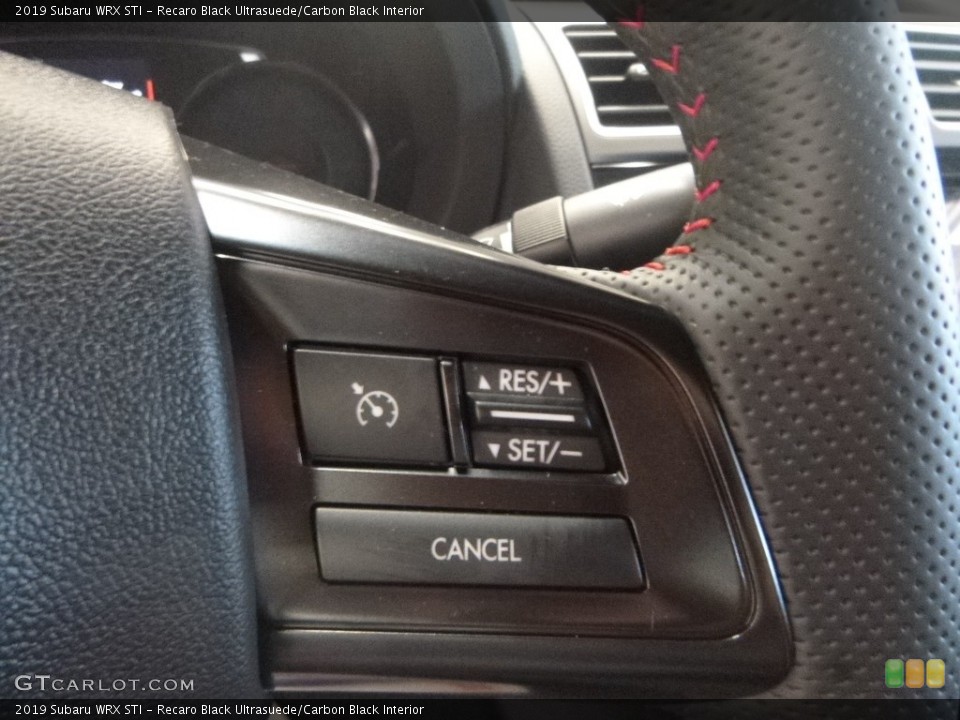 Recaro Black Ultrasuede/Carbon Black Interior Steering Wheel for the 2019 Subaru WRX STI #135596442