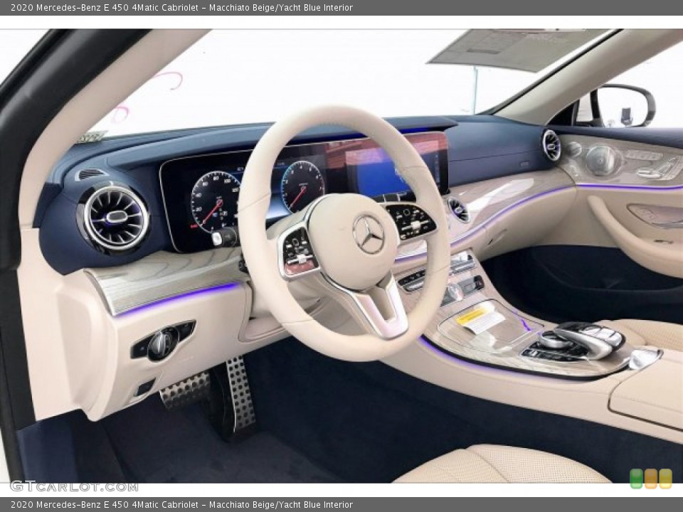 Macchiato Beige/Yacht Blue Interior Dashboard for the 2020 Mercedes-Benz E 450 4Matic Cabriolet #135596571
