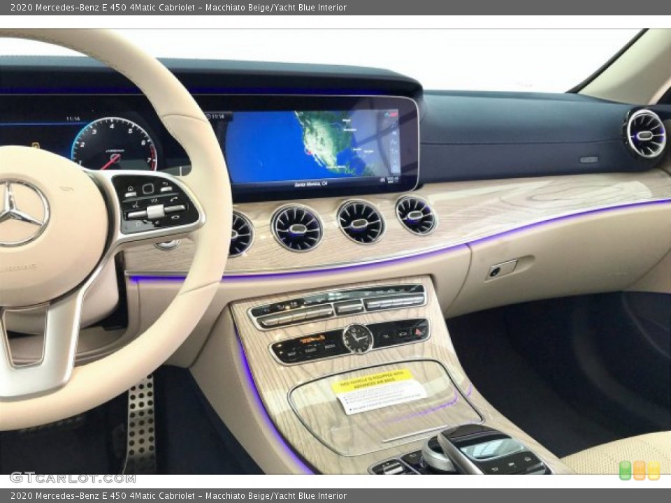 Macchiato Beige/Yacht Blue Interior Dashboard for the 2020 Mercedes-Benz E 450 4Matic Cabriolet #135596640
