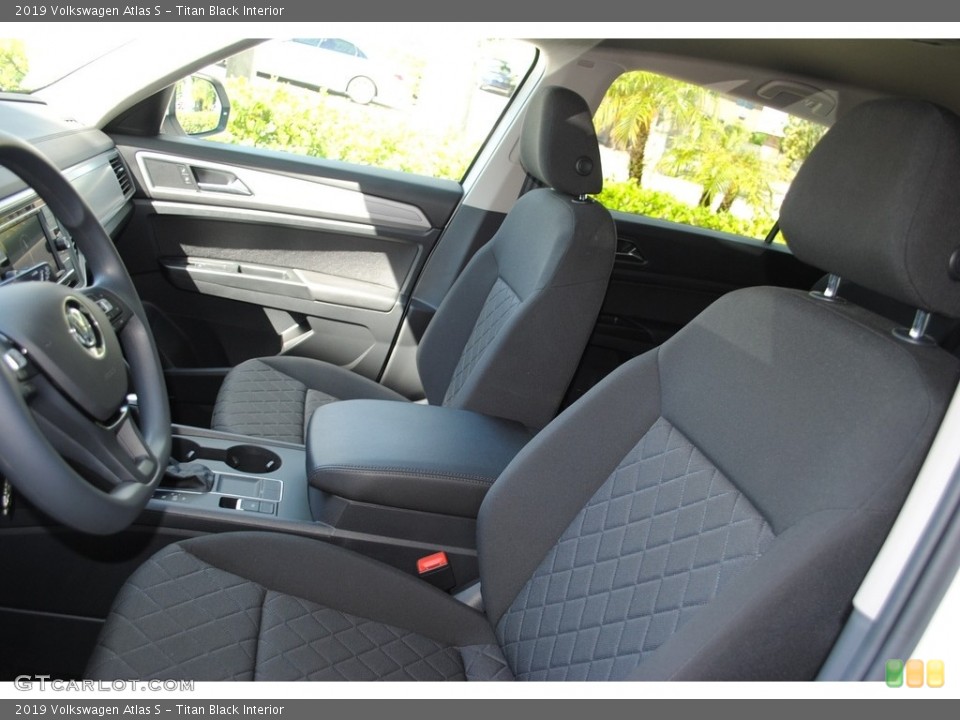 Titan Black Interior Front Seat for the 2019 Volkswagen Atlas S #135597198