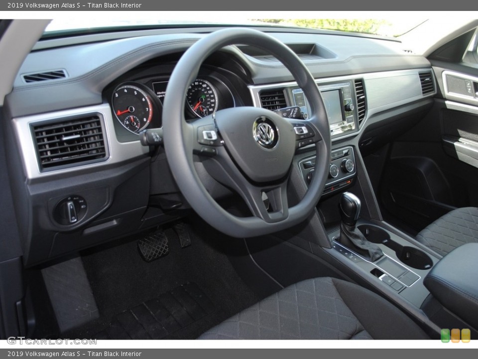 Titan Black Interior Steering Wheel for the 2019 Volkswagen Atlas S #135597237