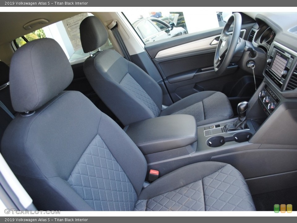 Titan Black Interior Front Seat for the 2019 Volkswagen Atlas S #135597324