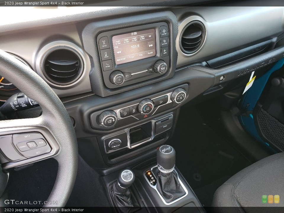 Black Interior Controls for the 2020 Jeep Wrangler Sport 4x4 #135610992