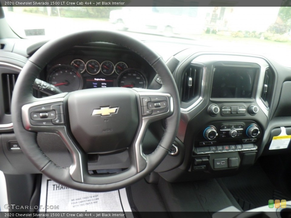 Jet Black Interior Steering Wheel for the 2020 Chevrolet Silverado 1500 LT Crew Cab 4x4 #135614244