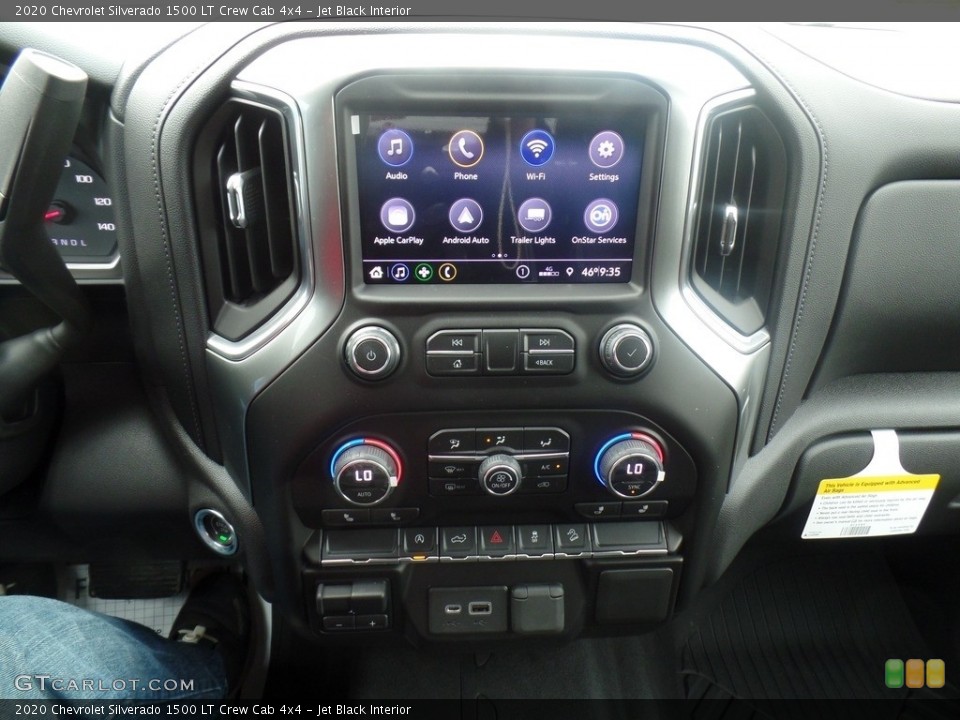 Jet Black Interior Controls for the 2020 Chevrolet Silverado 1500 LT Crew Cab 4x4 #135614259