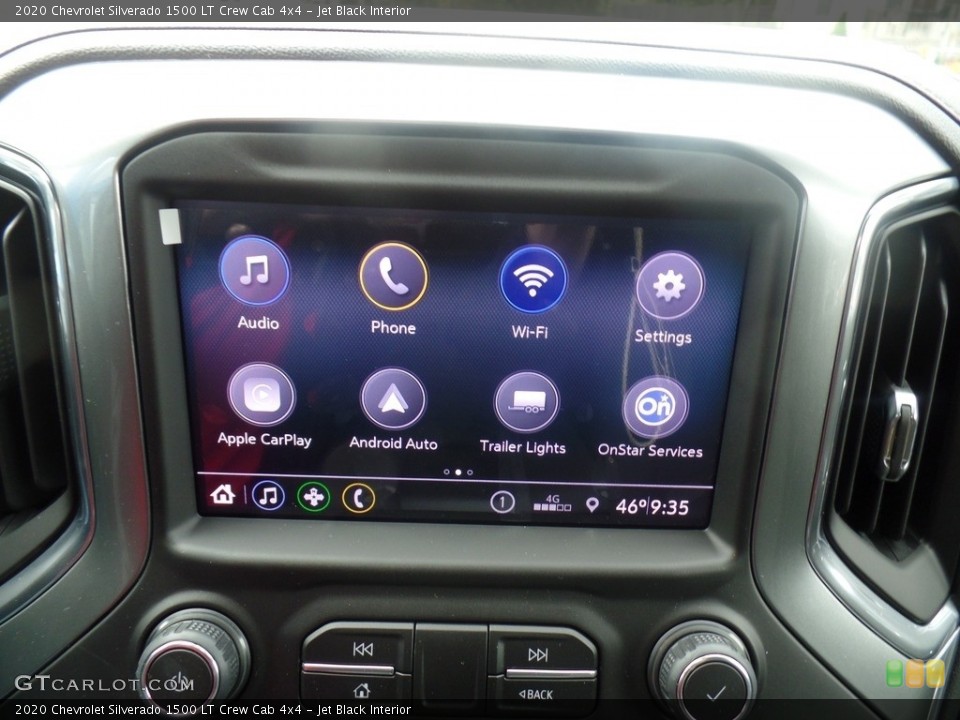 Jet Black Interior Controls for the 2020 Chevrolet Silverado 1500 LT Crew Cab 4x4 #135614262