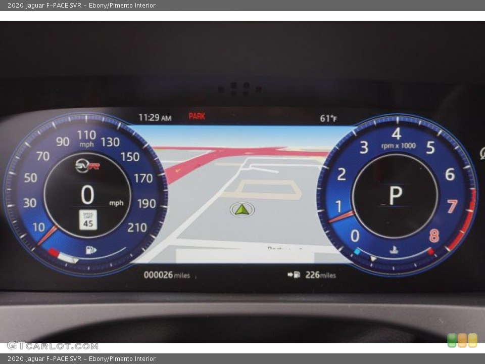 Ebony/Pimento Interior Gauges for the 2020 Jaguar F-PACE SVR #135618767