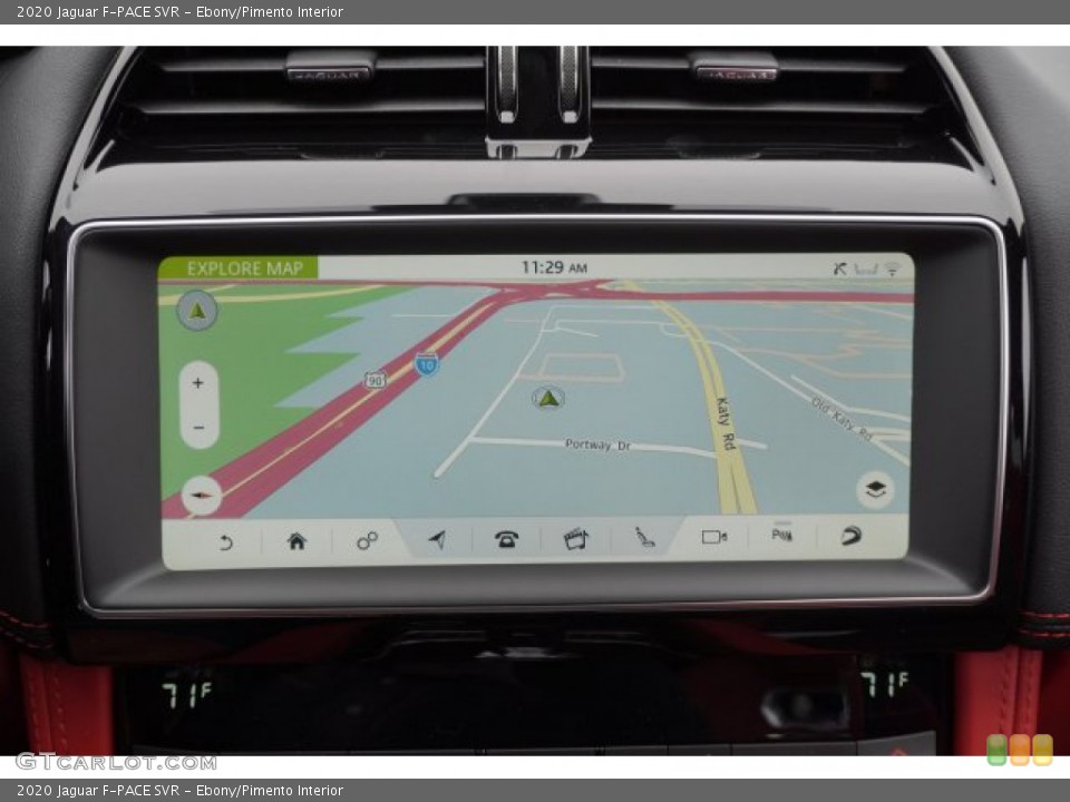 Ebony/Pimento Interior Navigation for the 2020 Jaguar F-PACE SVR #135618777