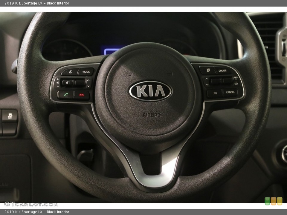 Black Interior Steering Wheel for the 2019 Kia Sportage LX #135635494