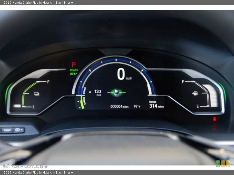 Black Interior Gauges for the 2019 Honda Clarity Plug In Hybrid #135647878