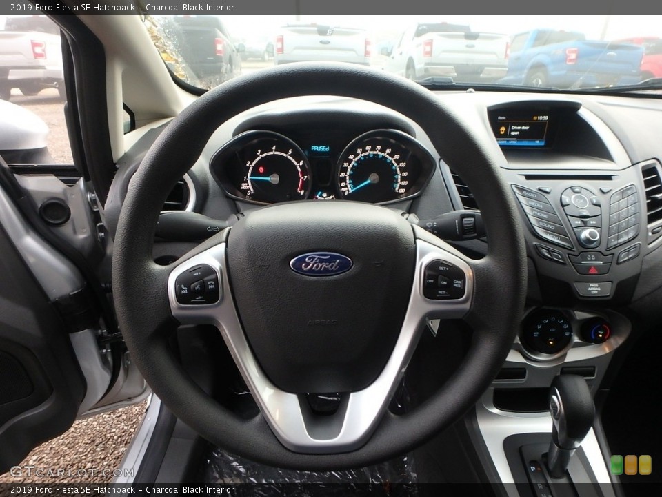 Charcoal Black Interior Steering Wheel for the 2019 Ford Fiesta SE Hatchback #135651199
