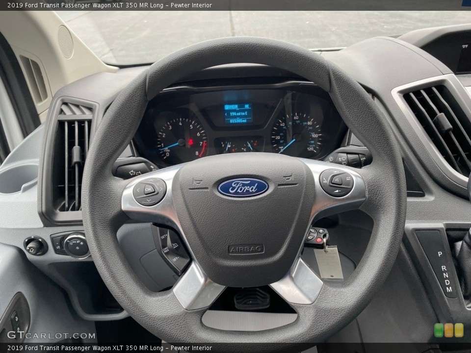 Pewter Interior Steering Wheel for the 2019 Ford Transit Passenger Wagon XLT 350 MR Long #135651343