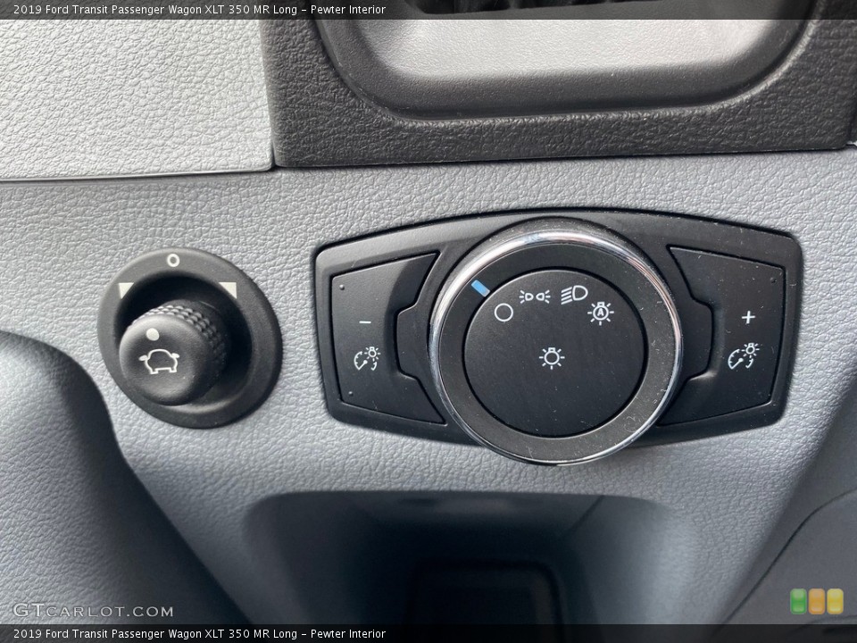 Pewter Interior Controls for the 2019 Ford Transit Passenger Wagon XLT 350 MR Long #135651376