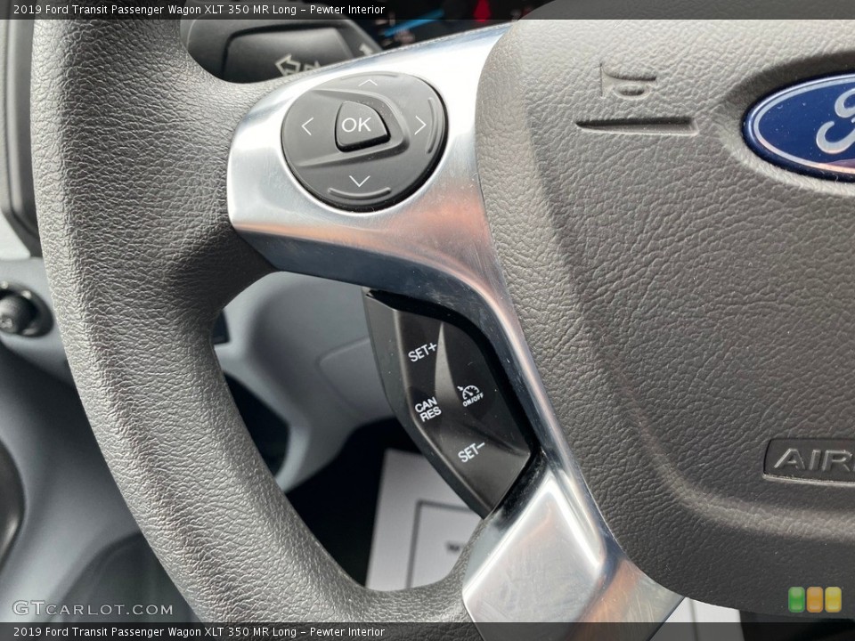 Pewter Interior Steering Wheel for the 2019 Ford Transit Passenger Wagon XLT 350 MR Long #135651391