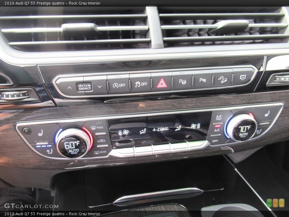 Rock Gray Interior Controls for the 2019 Audi Q7 55 Prestige quattro #135651433