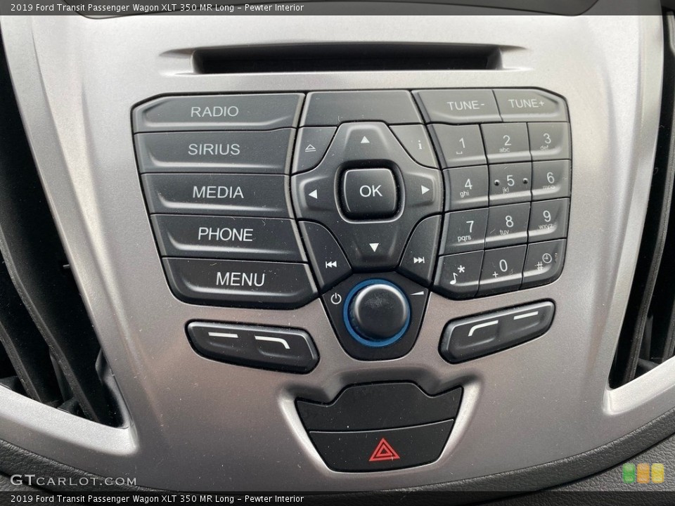 Pewter Interior Controls for the 2019 Ford Transit Passenger Wagon XLT 350 MR Long #135651469