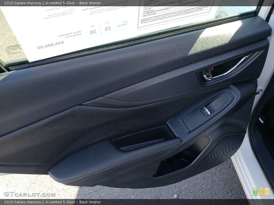 Black Interior Door Panel for the 2019 Subaru Impreza 2.0i Limited 5-Door #135653740