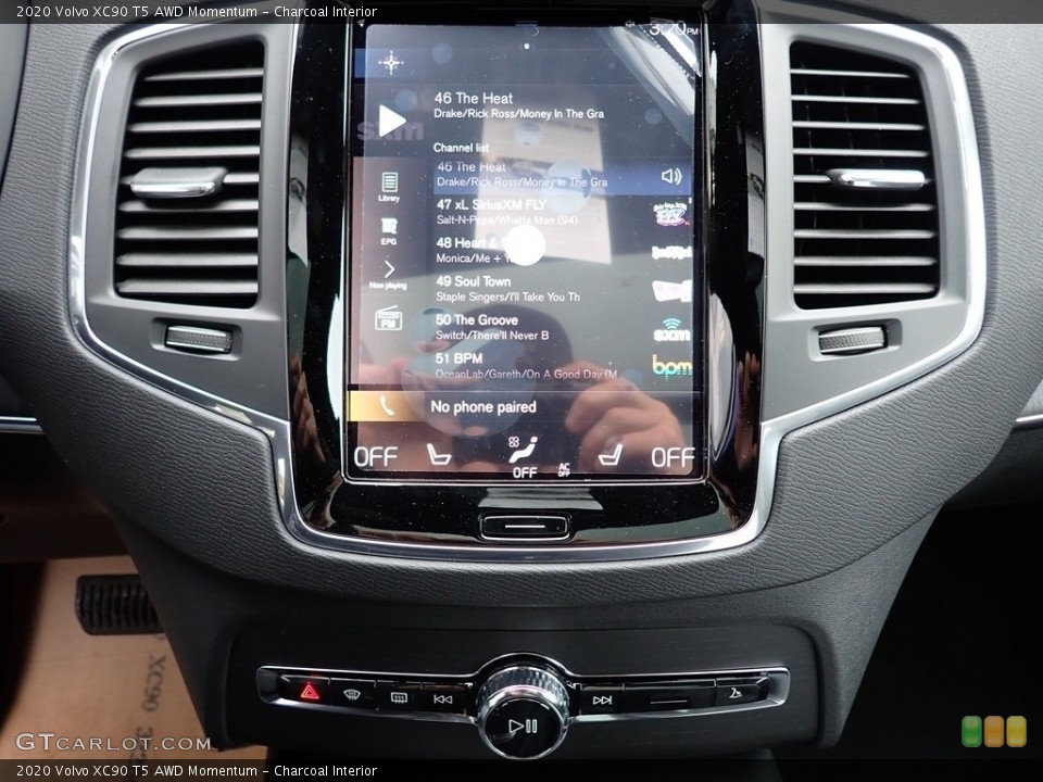 Charcoal Interior Controls for the 2020 Volvo XC90 T5 AWD Momentum #135659817