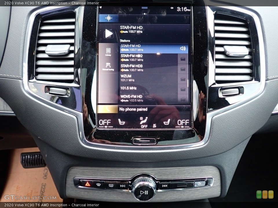 Charcoal Interior Controls for the 2020 Volvo XC90 T6 AWD Inscription #135660616
