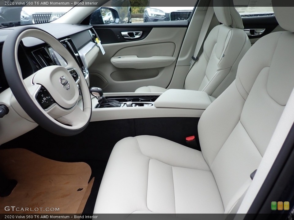 Blond Interior Front Seat for the 2020 Volvo S60 T6 AWD Momentum #135661218
