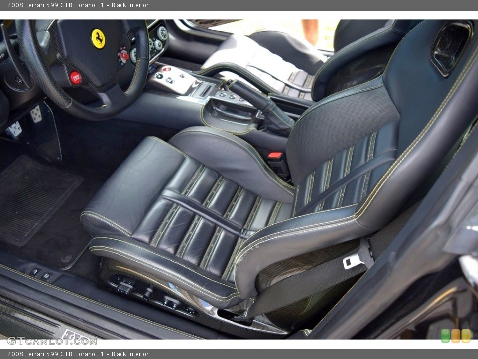 Black Interior Front Seat for the 2008 Ferrari 599 GTB Fiorano F1 #135672011