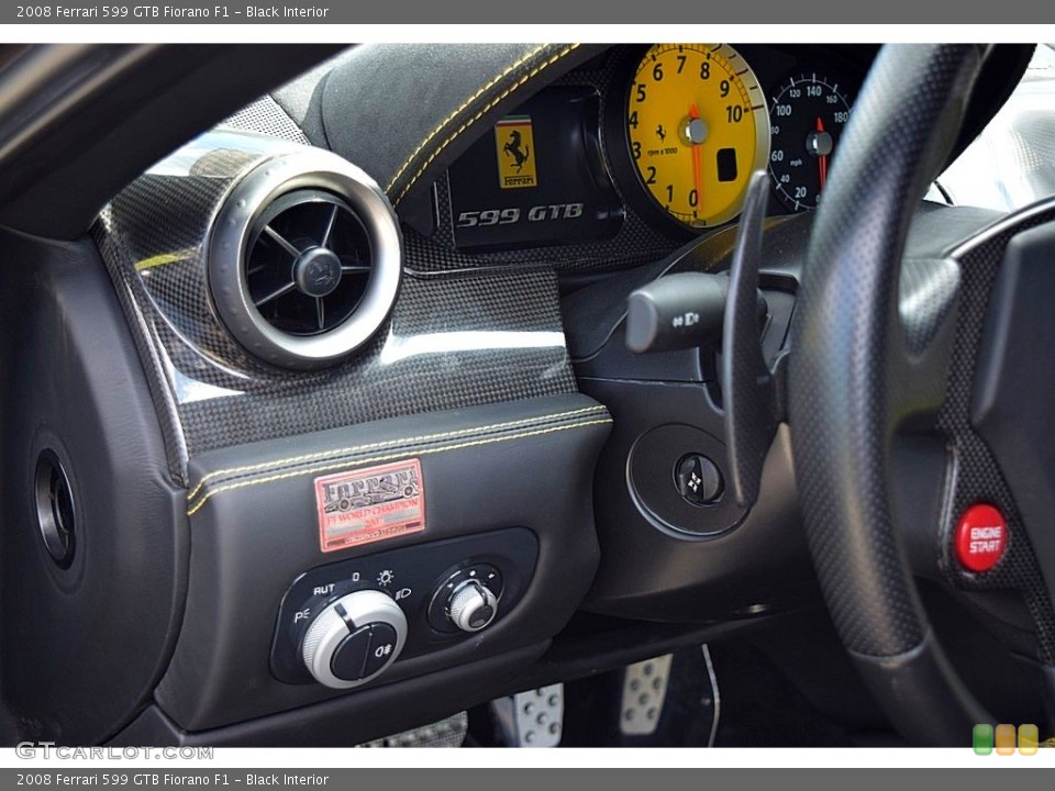 Black Interior Controls for the 2008 Ferrari 599 GTB Fiorano F1 #135672054
