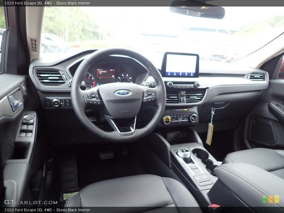 Ebony Black Interior Photo for the 2020 Ford Escape SEL 4WD #135673497