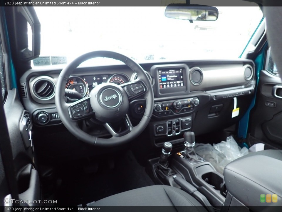 Black Interior Dashboard for the 2020 Jeep Wrangler Unlimited Sport 4x4 #135674220