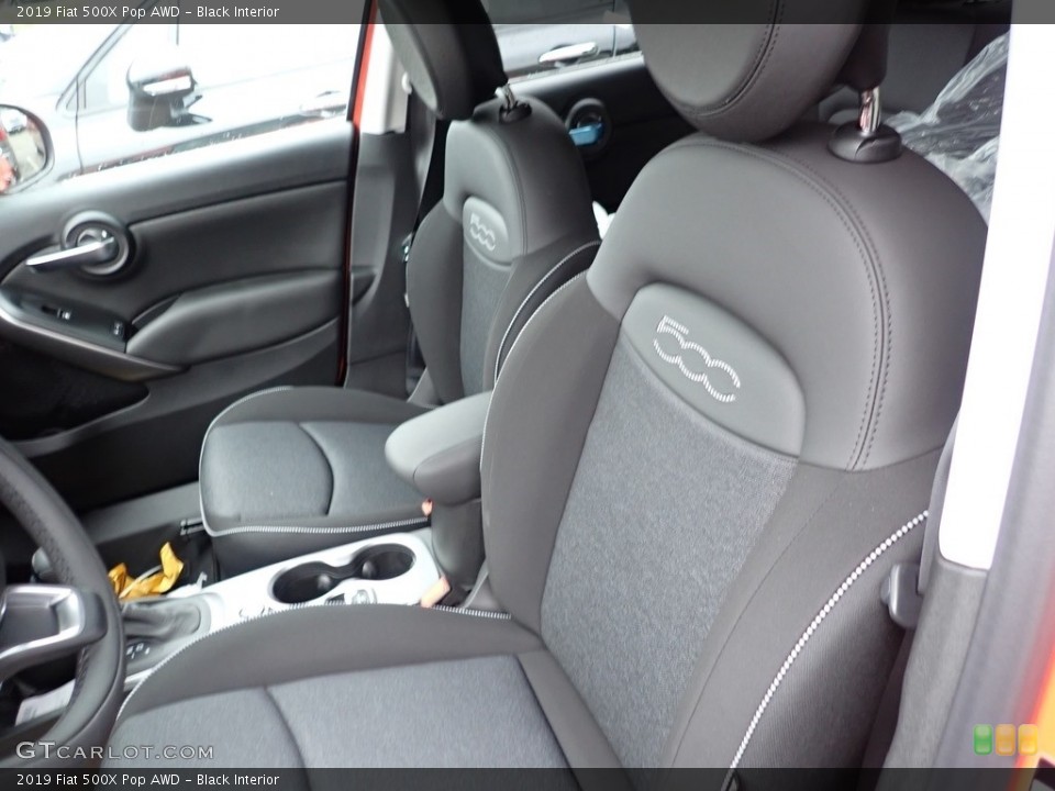 Black Interior Front Seat for the 2019 Fiat 500X Pop AWD #135674247