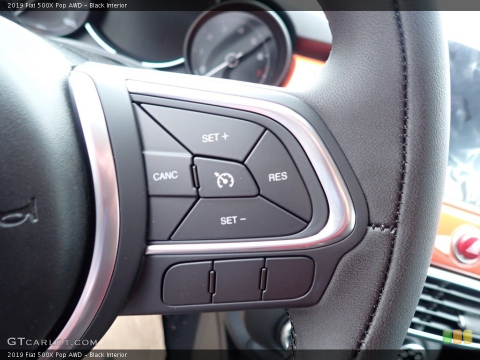 Black Interior Steering Wheel for the 2019 Fiat 500X Pop AWD #135674289