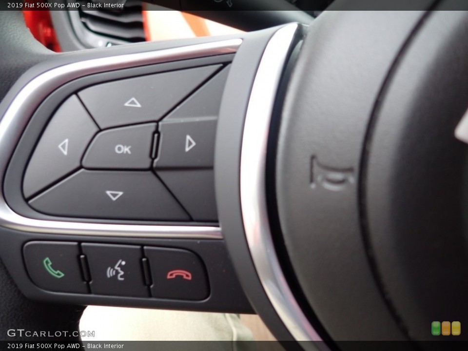 Black Interior Steering Wheel for the 2019 Fiat 500X Pop AWD #135674307