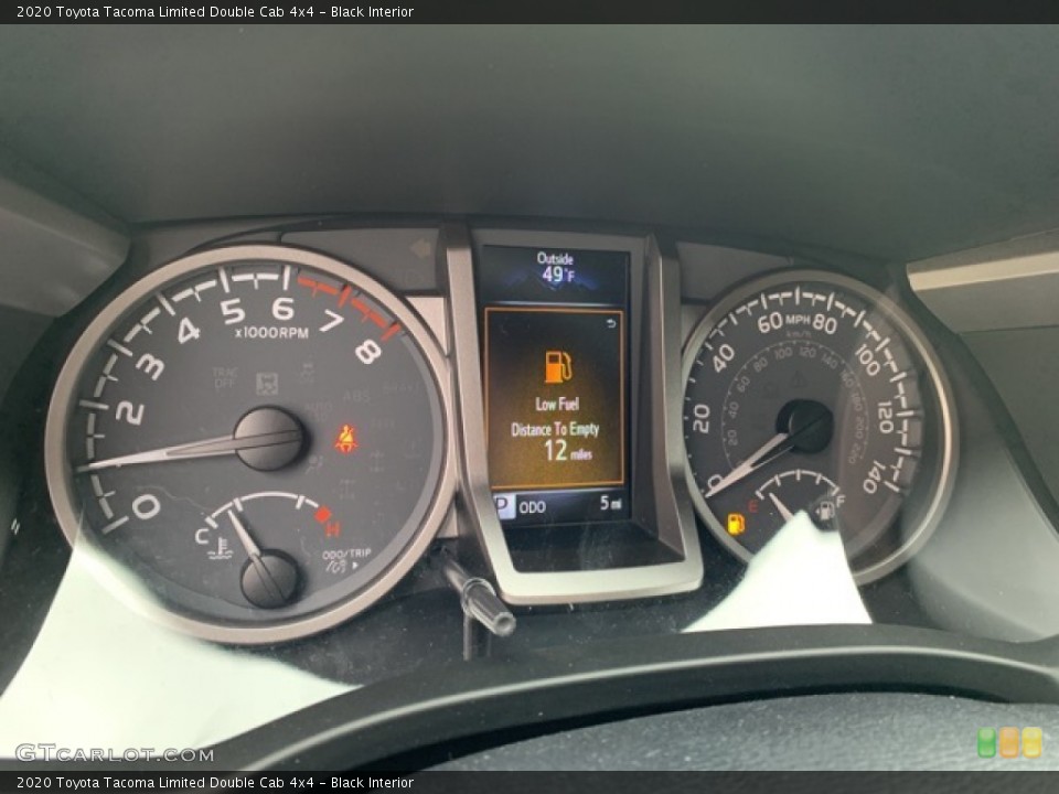 Black Interior Gauges for the 2020 Toyota Tacoma Limited Double Cab 4x4 #135674340