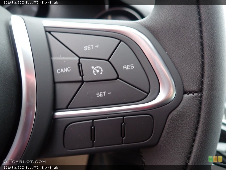 Black Interior Steering Wheel for the 2019 Fiat 500X Pop AWD #135674718