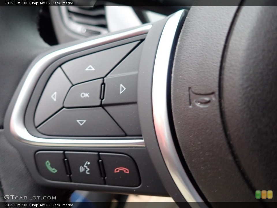 Black Interior Steering Wheel for the 2019 Fiat 500X Pop AWD #135674733