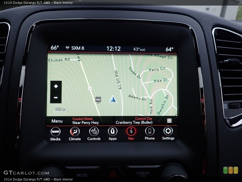 Black Interior Navigation for the 2019 Dodge Durango R/T AWD #135675732