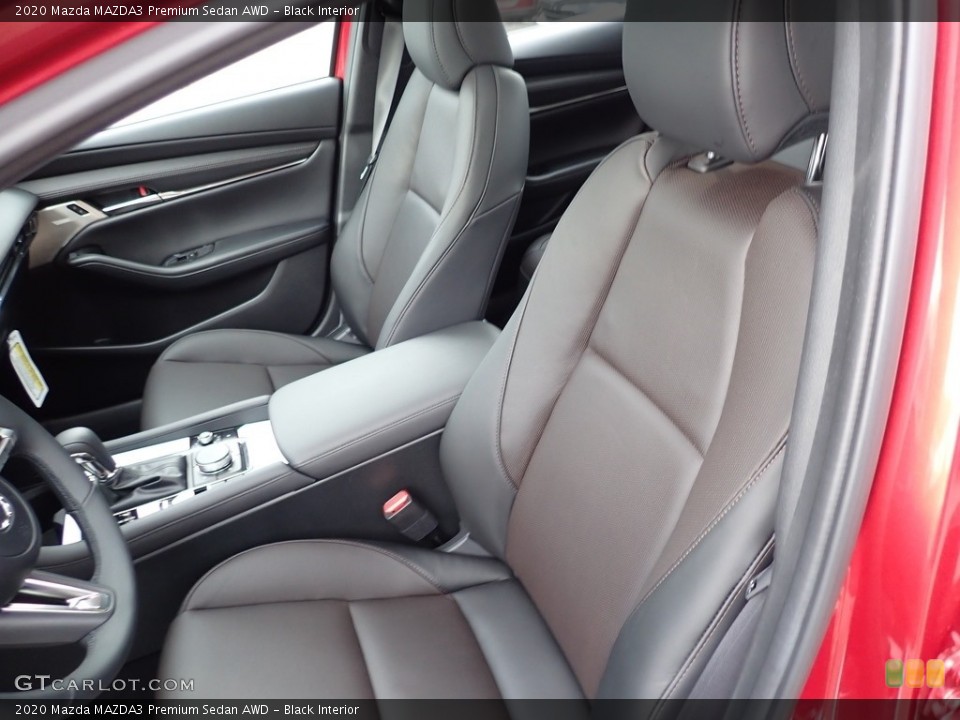 Black Interior Front Seat for the 2020 Mazda MAZDA3 Premium Sedan AWD #135678345