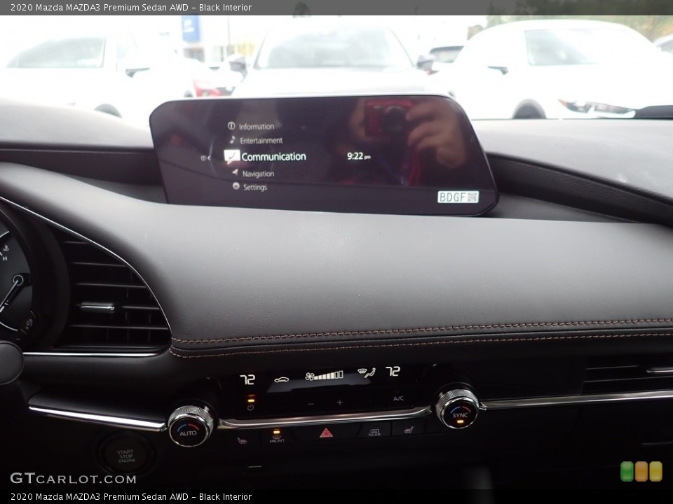 Black Interior Controls for the 2020 Mazda MAZDA3 Premium Sedan AWD #135678399