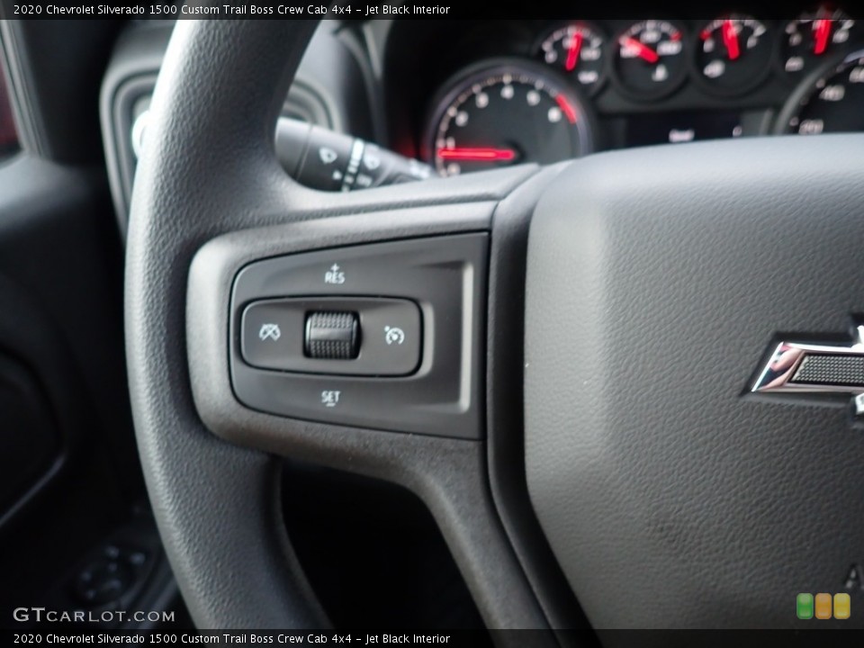 Jet Black Interior Steering Wheel for the 2020 Chevrolet Silverado 1500 Custom Trail Boss Crew Cab 4x4 #135679701