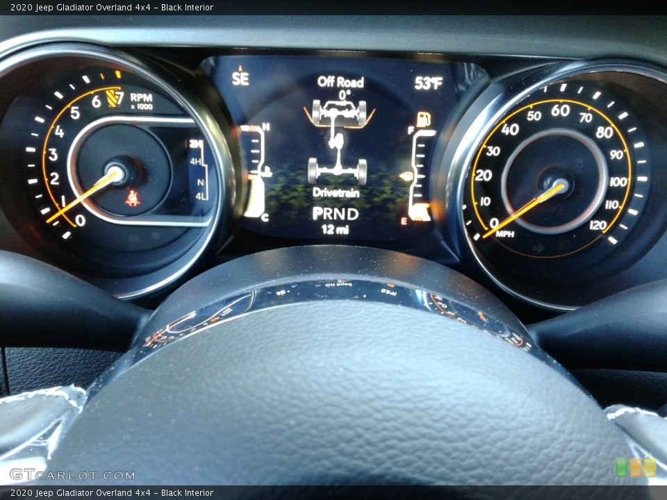 Black Interior Gauges for the 2020 Jeep Gladiator Overland 4x4 #135679905