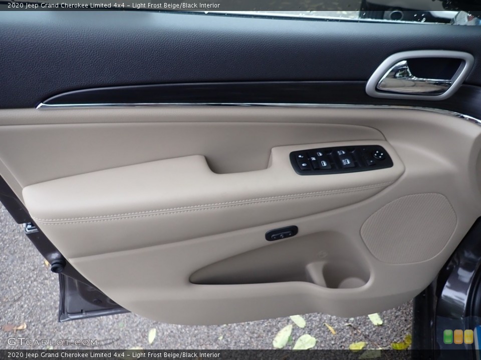 Light Frost Beige/Black Interior Door Panel for the 2020 Jeep Grand Cherokee Limited 4x4 #135680637