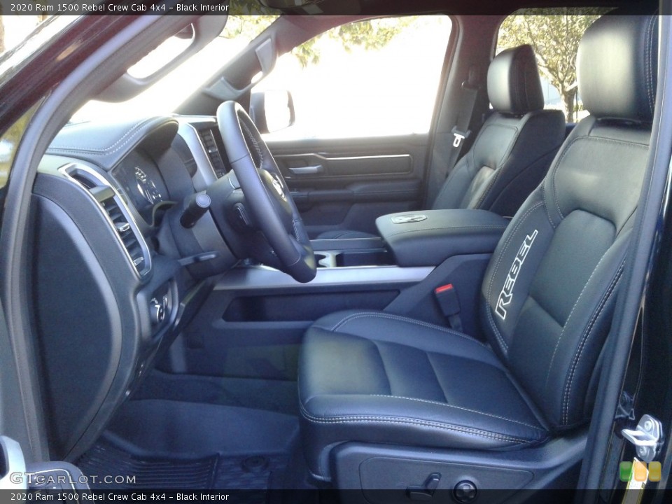 Black Interior Front Seat for the 2020 Ram 1500 Rebel Crew Cab 4x4 #135682374