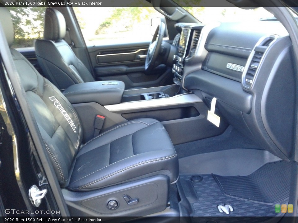 Black Interior Front Seat for the 2020 Ram 1500 Rebel Crew Cab 4x4 #135682494