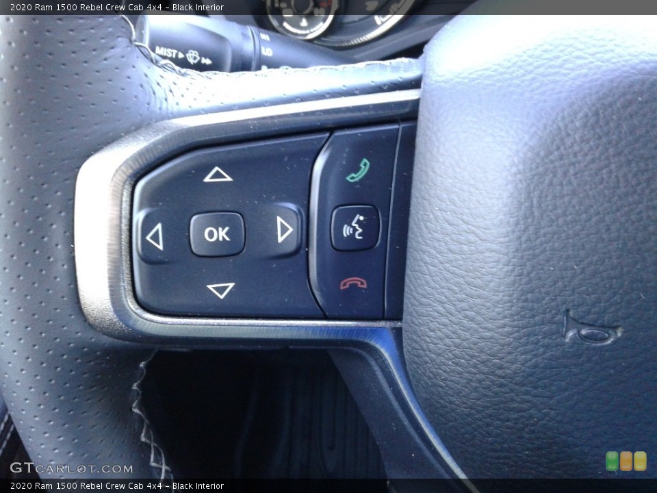 Black Interior Steering Wheel for the 2020 Ram 1500 Rebel Crew Cab 4x4 #135682581