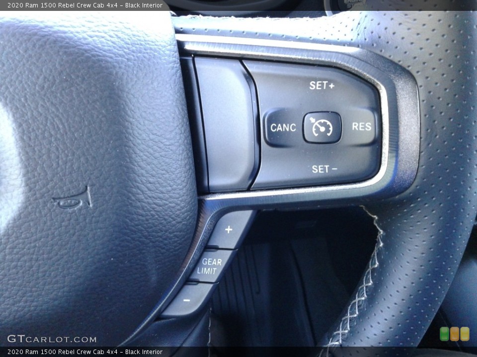 Black Interior Steering Wheel for the 2020 Ram 1500 Rebel Crew Cab 4x4 #135682605