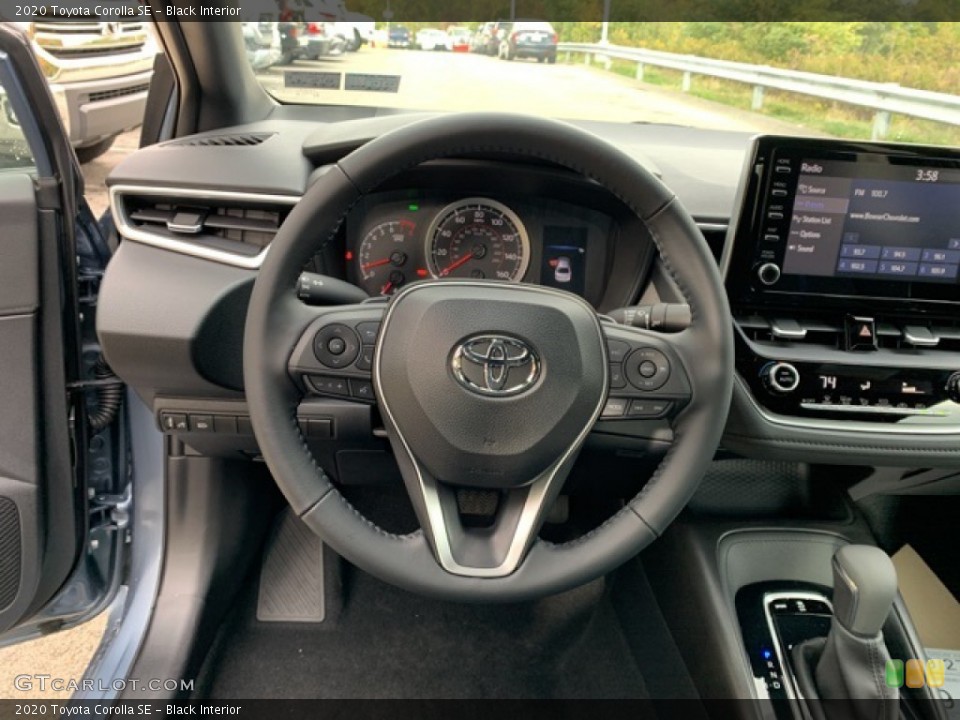 Black Interior Steering Wheel for the 2020 Toyota Corolla SE #135686103