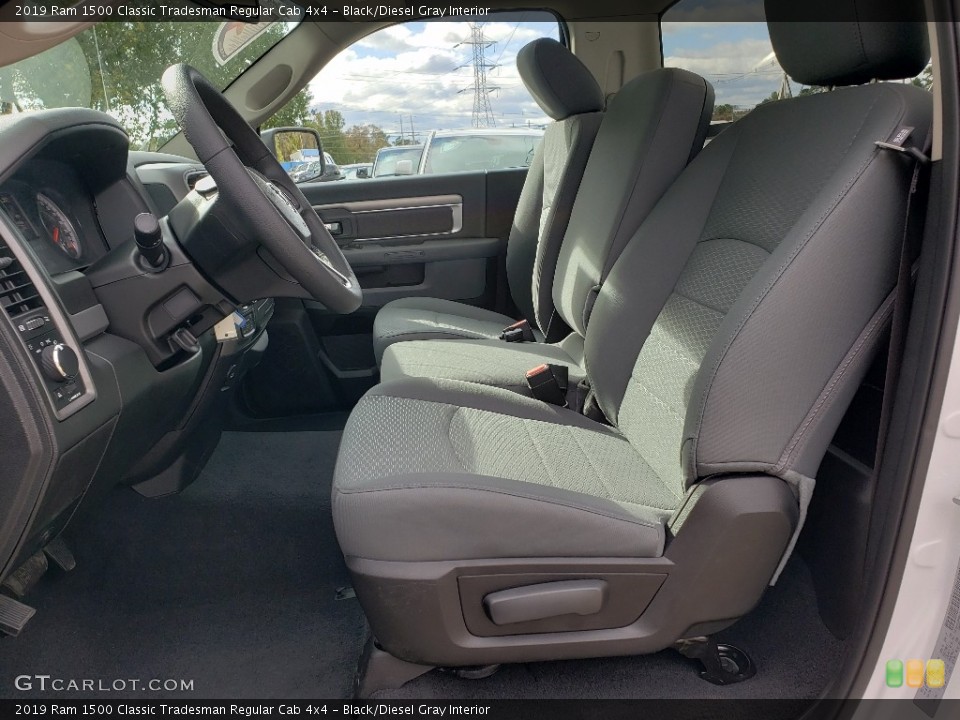 Black/Diesel Gray Interior Front Seat for the 2019 Ram 1500 Classic Tradesman Regular Cab 4x4 #135687543