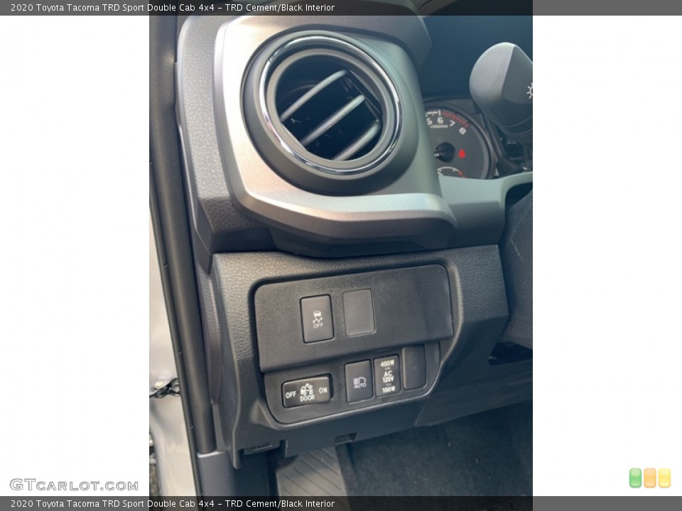 TRD Cement/Black Interior Controls for the 2020 Toyota Tacoma TRD Sport Double Cab 4x4 #135689282